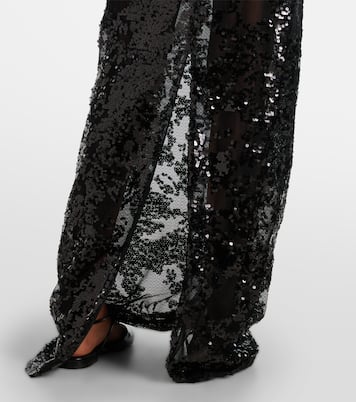 Maxirock aus Tüll mit Pailletten | Victoria Beckham