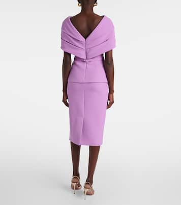 Midikleid Loura aus Crêpe | Safiyaa