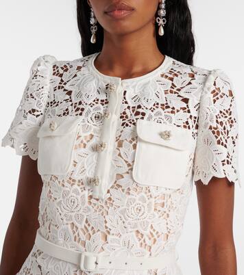 Robe en dentelle à fleurs | Self-Portrait