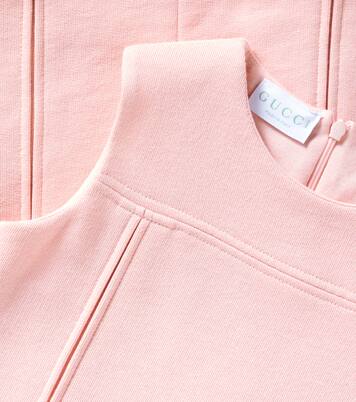 Web Stripe cotton dress | Gucci Kids