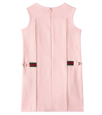 Web Stripe cotton dress | Gucci Kids