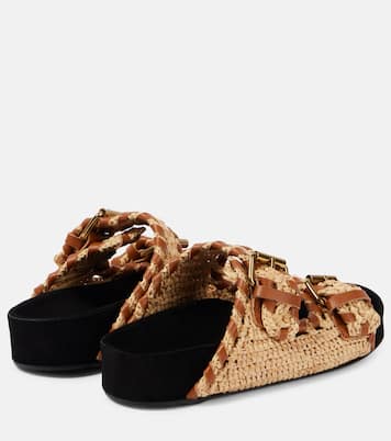 Sandalen Lennyo aus Raffiabast mit Leder | Isabel Marant