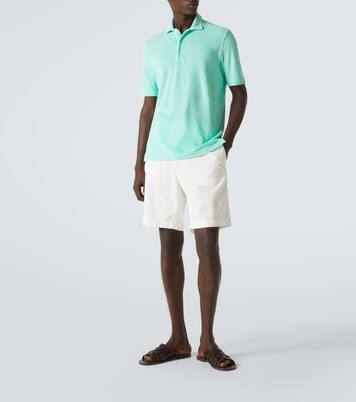 Cotton terry polo shirt | Fedeli