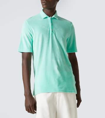 Cotton terry polo shirt | Fedeli