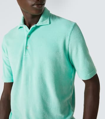 Cotton terry polo shirt | Fedeli