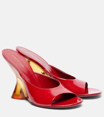 Wedge-Pantoletten aus Lackleder | Dries Van Noten