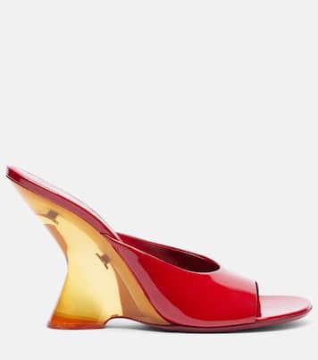 Wedge-Pantoletten aus Lackleder | Dries Van Noten