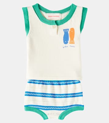 Baby Lucky Fish cotton top and bloomers set | Bobo Choses
