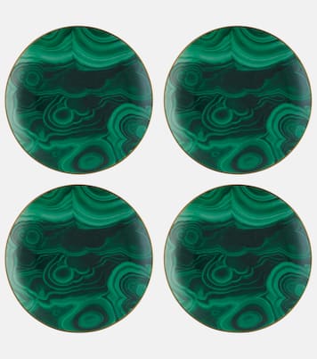 طقم صحون للمقبلات Malachite عدد 4 | L'Objet