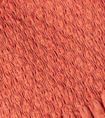 Trixie embroidered shirred cotton top | Rylee + Cru