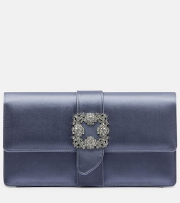 Capri embellished satin clutch | Manolo Blahnik