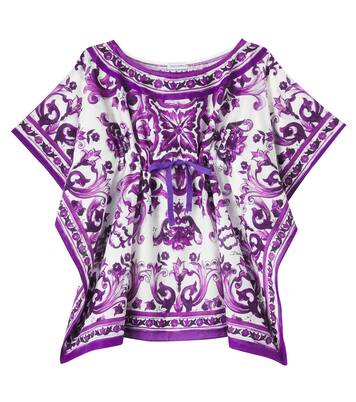 Vestido Majolica de algodón | Dolce&Gabbana Kids