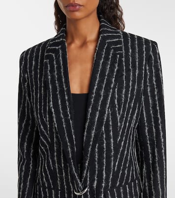 Cappotto in misto lana gessato | Mugler