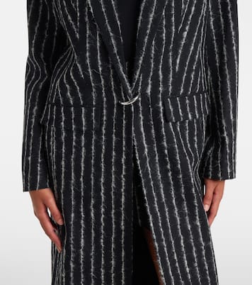 Cappotto in misto lana gessato | Mugler