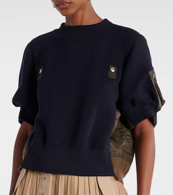 Top aus Twill und Jersey | Sacai