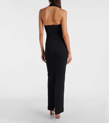 Robe longue Ilona en crêpe | Solace London