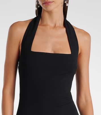 Robe longue Ilona en crêpe | Solace London