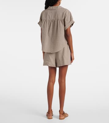 Ilene gingham cotton-blend shirt | Veronica Beard