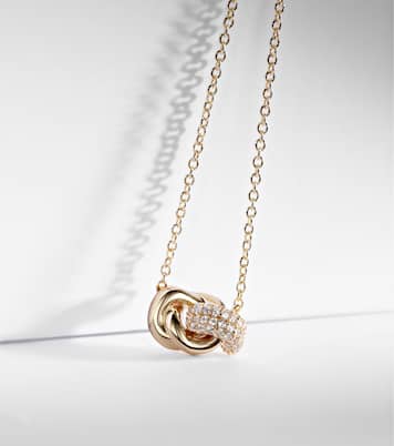 14kt gold necklace with diamonds | Stone and Strand