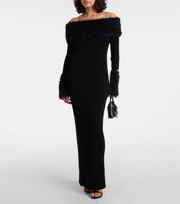 Robe longue à encolure bardot | Jean Paul Gaultier