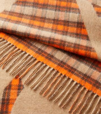 Anagram checked wool and cashmere blanket | Loewe