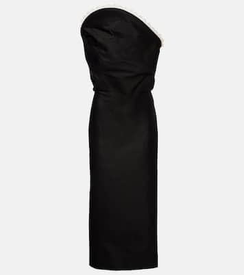 Midikleid aus Baumwolle mit Häkelstrick | Magda Butrym