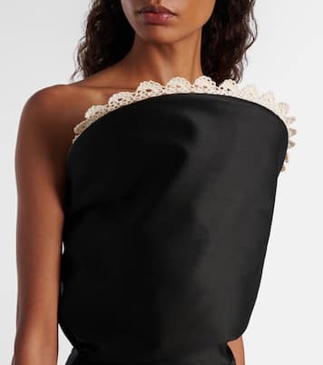 Midikleid aus Baumwolle mit Häkelstrick | Magda Butrym