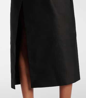 Midikleid aus Baumwolle mit Häkelstrick | Magda Butrym