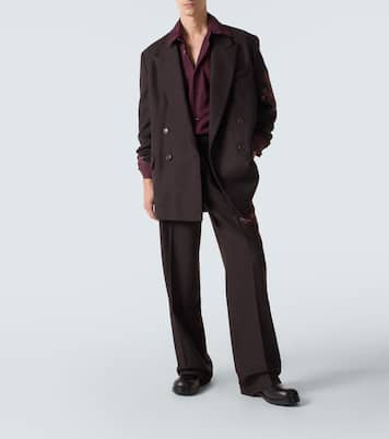 Bestickter Blazer aus Wollflanell | Dries Van Noten