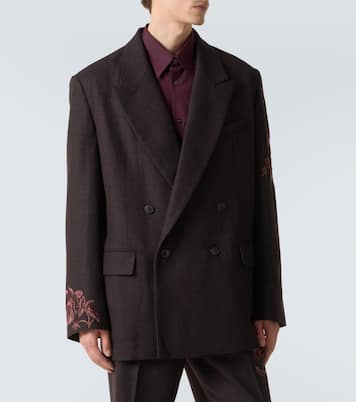 Bestickter Blazer aus Wollflanell | Dries Van Noten