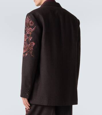 Bestickter Blazer aus Wollflanell | Dries Van Noten