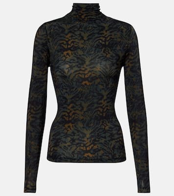 Aurelia printed jersey turtleneck top | Ulla Johnson