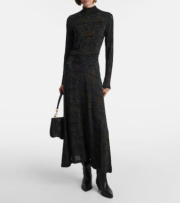 Aurelia printed jersey turtleneck top | Ulla Johnson