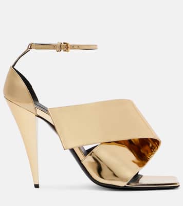 Sandalen Sliced Square 90 aus Metallic-Lackleder | Givenchy