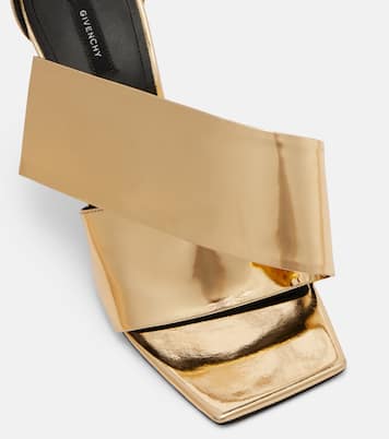 Sandalen Sliced Square 90 aus Metallic-Lackleder | Givenchy