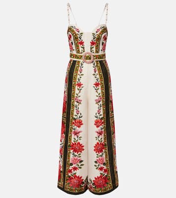 Wonder Rio belted linen jumpsuit | Farm Rio