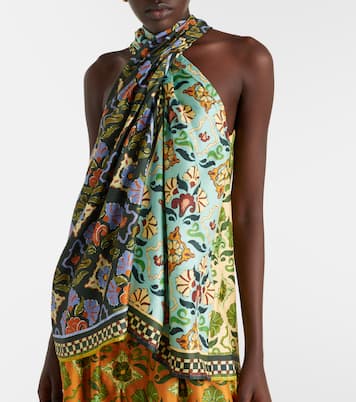 Top Cece in seta con stampa | Alémais