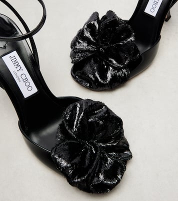 Sandali Mimmi in pelle con applicazioni floreali | Jimmy Choo