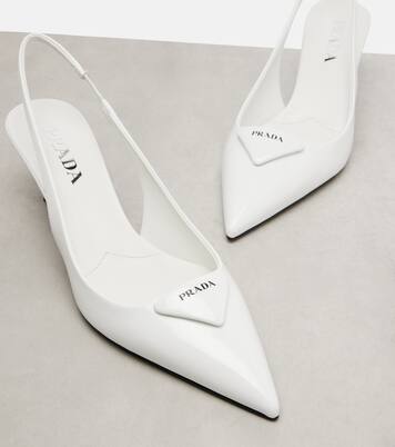 Leather slingback pumps | Prada