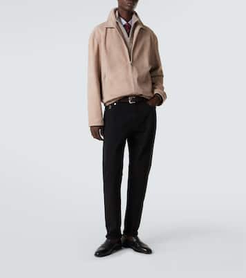 Suede blouson jacket | Brunello Cucinelli