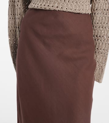 Maxirock aus Twill | Brunello Cucinelli