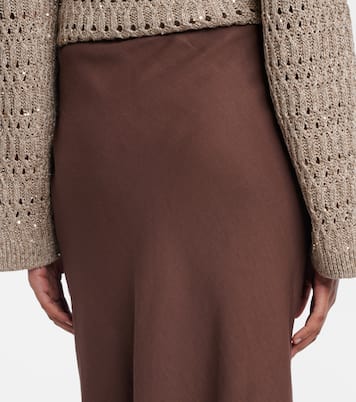 Maxirock aus Twill | Brunello Cucinelli