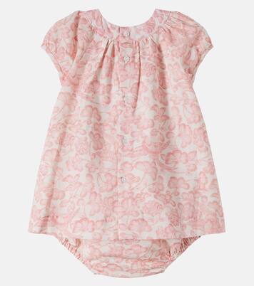 Baby Cachouli floral cotton dress and bloomers set | Bonpoint