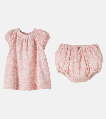 Baby Cachouli floral cotton dress and bloomers set | Bonpoint