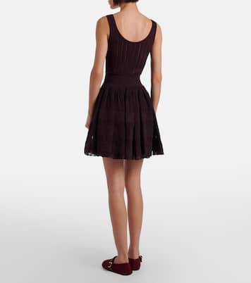 Ribbed-knit scalloped minidress | Alaïa