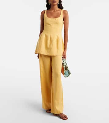 Syna linen wide-leg pants | Faithfull