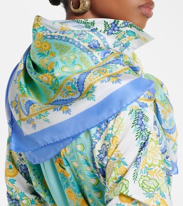 Floral silk twill scarf | Etro
