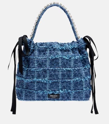 Drawstring Mini embellished top-handle bag | Jimmy Choo