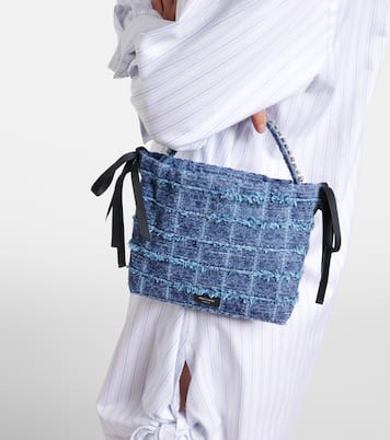 Drawstring Mini embellished top-handle bag | Jimmy Choo