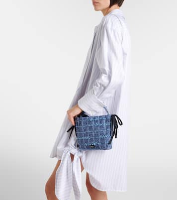 Drawstring Mini embellished top-handle bag | Jimmy Choo